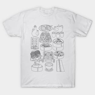 Dim Sum Line Art T-Shirt